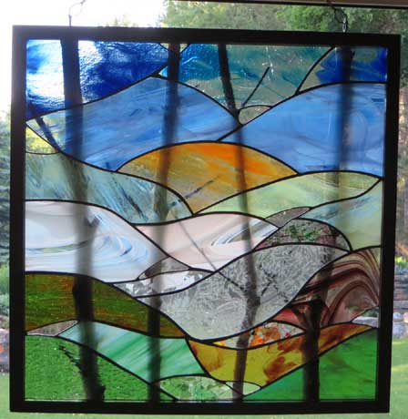 Before or After at Sunset by Stained Glass Artist Yvonne DeViller